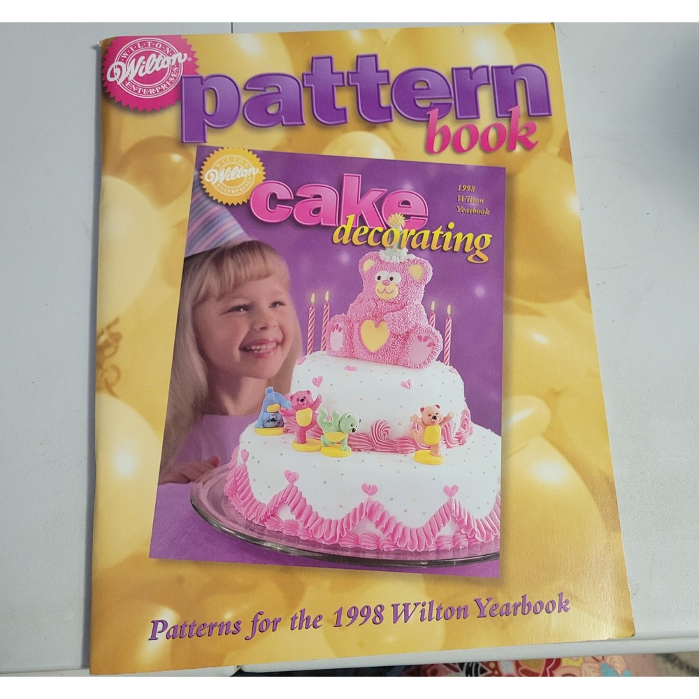 Wilton Pattern Book for 1998 Cake Decorating Yearbook Vintage Templates 408-980